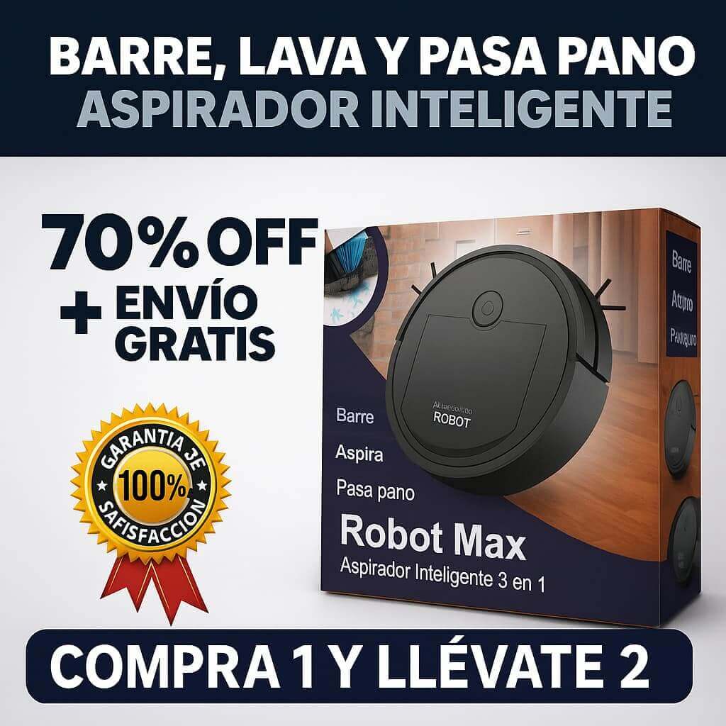 Robot de Limpieza 3 en 1 MaxClean® – ¡COMPRA 1 Y LLÉVATE 2 SOLO HOY! 🔥